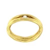 Roman Joyero Anillos<ABELIA, anillo de plata dorada con circonitas.