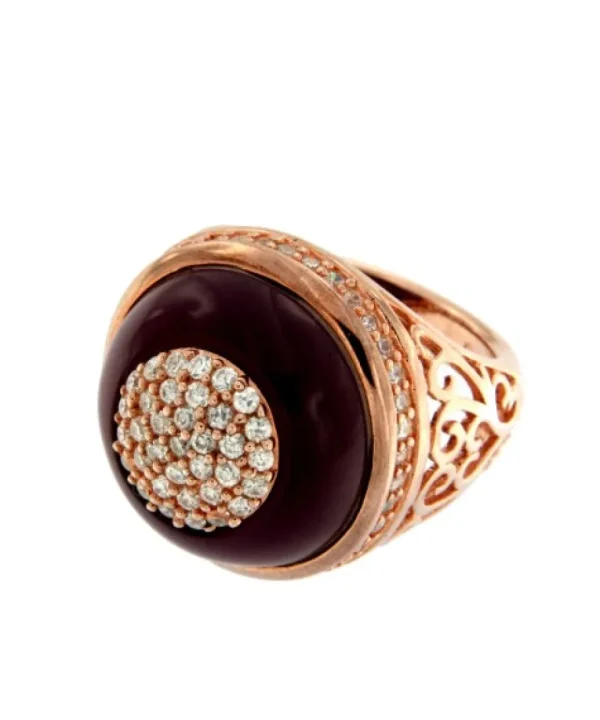 Roman Joyero Anillos<ADARA, anillo de plata rosa y amatista.