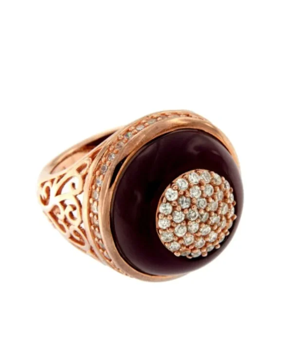 Roman Joyero Anillos<ADARA, anillo de plata rosa y amatista.
