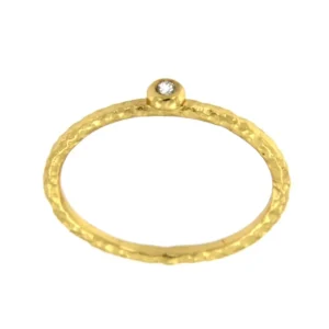 Roman Joyero Anillos<ADELFILLA, anillo de plata dorado con circonita.