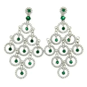 Roman Joyero Pendientes<ADRIK, pendientes largos de plata con circonitas