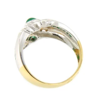 Roman Joyero Anillos<AFIK anillo oro amarillo de 18 kts brillantes y esmeraldas