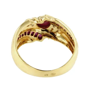 Roman Joyero Anillos<AFIK anillo oro amarillo de 18 kts brillantes y esmeraldas