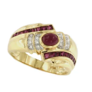 Roman Joyero Anillos<AFIK anillo oro amarillo de 18 kts brillantes y esmeraldas