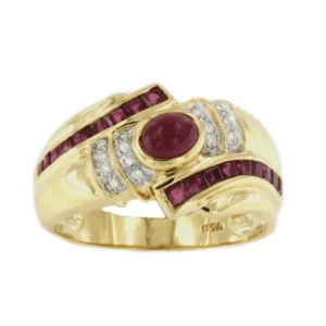 Roman Joyero Anillos<AFIK anillo oro amarillo de 18 kts brillantes y esmeraldas