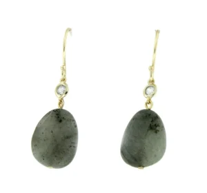 Roman Joyero Pendientes<AFRODISIO, pendientes en plata de ley con circonitas y labradorite