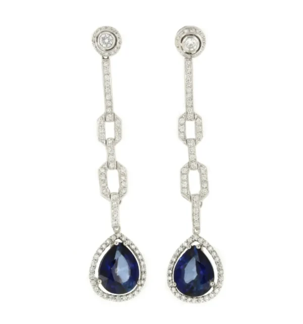 Roman Joyero Pendientes<Alargador de pendiente SAKURA en oro blanco 18 kts con brillantes