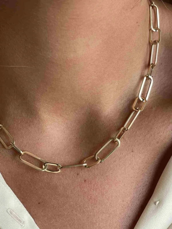 Roman Joyero Cadenas Y Gargantillas<ALBA gargantilla eslabones ovalados en 2 tamaños oro amarillo 18 ktes