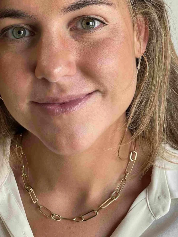 Roman Joyero Cadenas Y Gargantillas<ALBA gargantilla eslabones ovalados en 2 tamaños oro amarillo 18 ktes