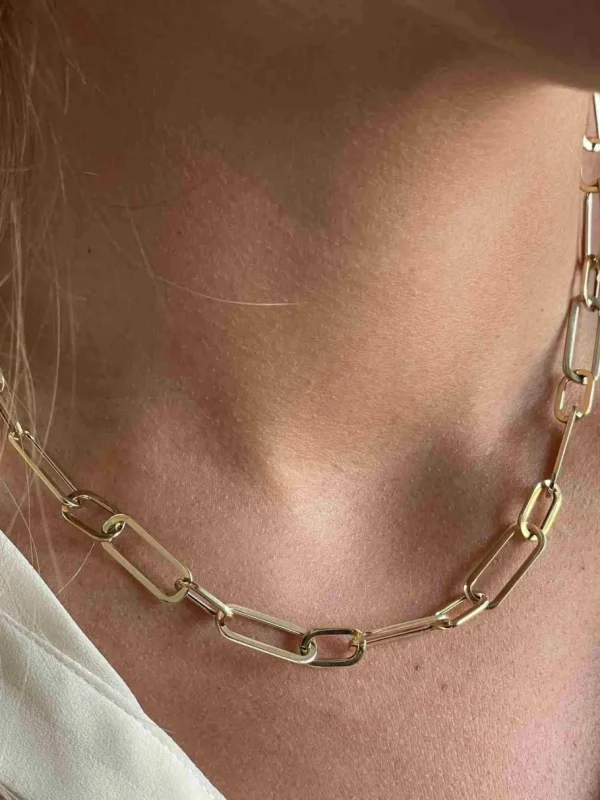 Roman Joyero Cadenas Y Gargantillas<ALBA gargantilla eslabones ovalados en 2 tamaños oro amarillo 18 ktes