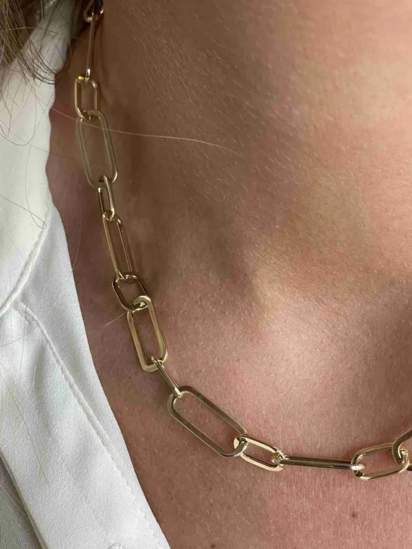 Roman Joyero Cadenas Y Gargantillas<ALBA gargantilla eslabones ovalados en 2 tamaños oro amarillo 18 ktes