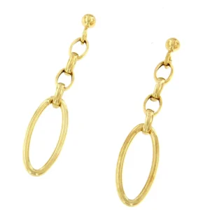 Roman Joyero Pendientes<ALBATROS pendientes largos eslabón cadenas plata bañado oro