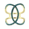 Roman Joyero Anillos<ALBINA, anillo de plata dorada con turquesas