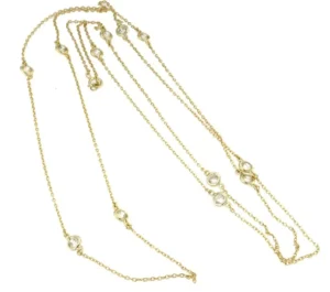 Roman Joyero Cadenas Y Gargantillas<ALEGRIA, cadena de plata dorada con circonitas