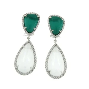 Roman Joyero Pendientes<ALEKSI, pendientes de plata con piedras y circonitas