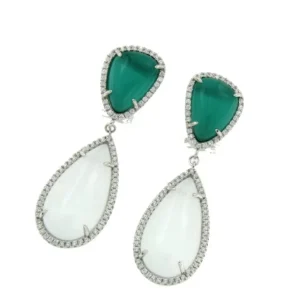 Roman Joyero Pendientes<ALEKSI, pendientes de plata con piedras y circonitas