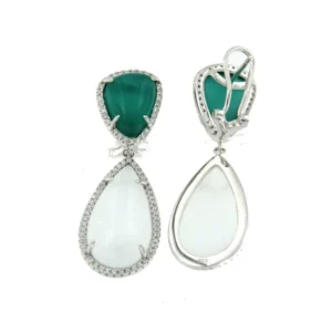 Roman Joyero Pendientes<ALEKSI, pendientes de plata con piedras y circonitas
