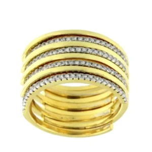 Roman Joyero Anillos<ALEXANDR, anillo de plata ancho con circonitas