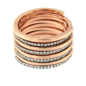 Roman Joyero Anillos<ALEXANDR, anillo de plata ancho con circonitas
