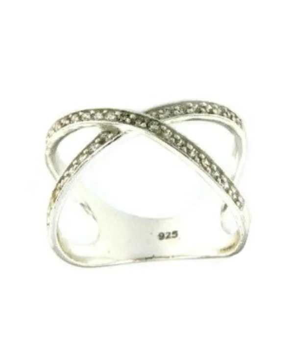 Roman Joyero Anillos<ALHELI, anillo de plata con circonitas.