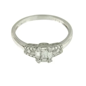 Roman Joyero Anillos<Alianza CORUCHE oro blanco con diamantes
