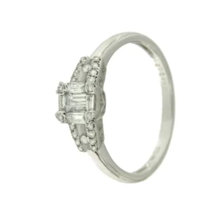 Roman Joyero Anillos<Alianza CORUCHE oro blanco con diamantes