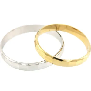 Roman Joyero Anillos<Alianza de Boda LUPUS en oro de 18 ktes semihueca facetada 3 mm