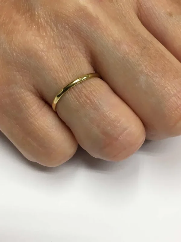 Roman Joyero Anillos<Alianza de compromiso MIRUM en media caña oro 18 ktes fina