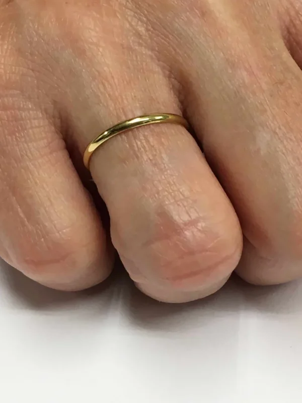 Roman Joyero Anillos<Alianza de compromiso MIRUM en media caña oro 18 ktes fina