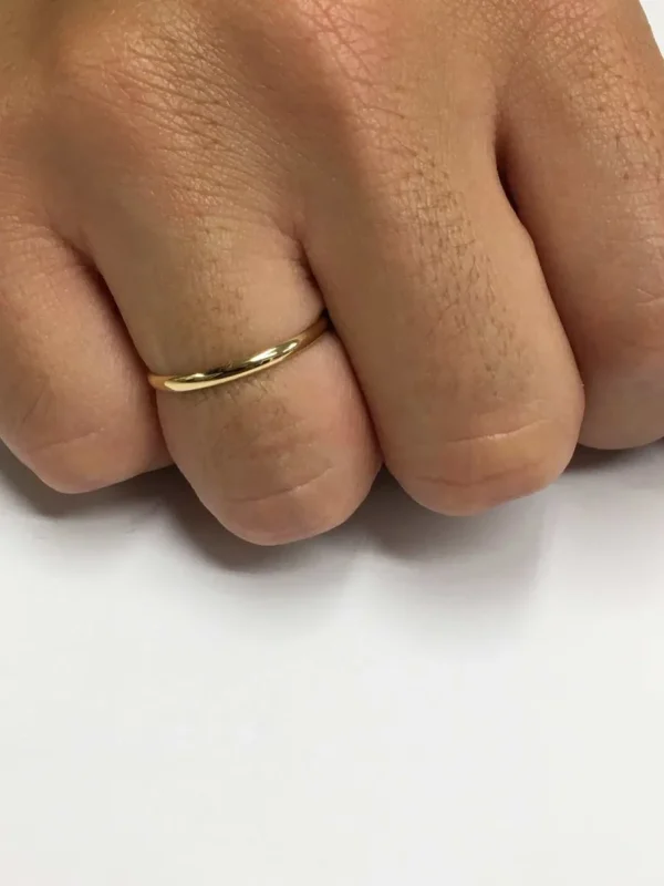 Roman Joyero Anillos<Alianza de compromiso MIRUM en media caña oro 18 ktes fina
