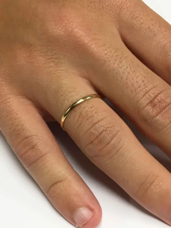 Roman Joyero Anillos<Alianza de compromiso MIRUM en media caña oro 18 ktes fina
