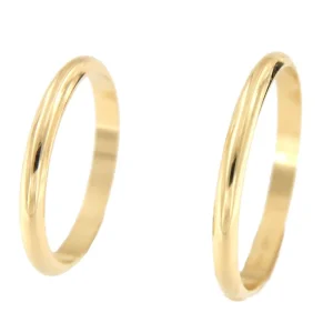 Roman Joyero Anillos<Alianza de compromiso PARDUS en media caña oro 18 ktes 2’2mm