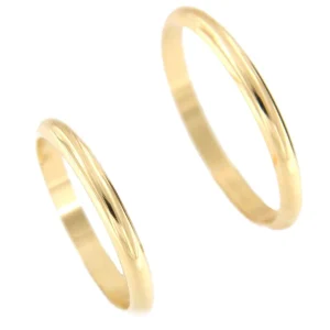 Roman Joyero Anillos<Alianza de compromiso PARDUS en media caña oro 18 ktes 2’2mm