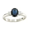 Roman Joyero Anillos<Alianza de oro blanco ALEV con zafiro y diamantes