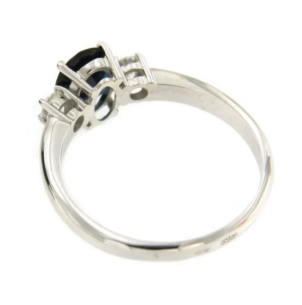 Roman Joyero Anillos<Alianza de oro blanco ALEV con zafiro y diamantes