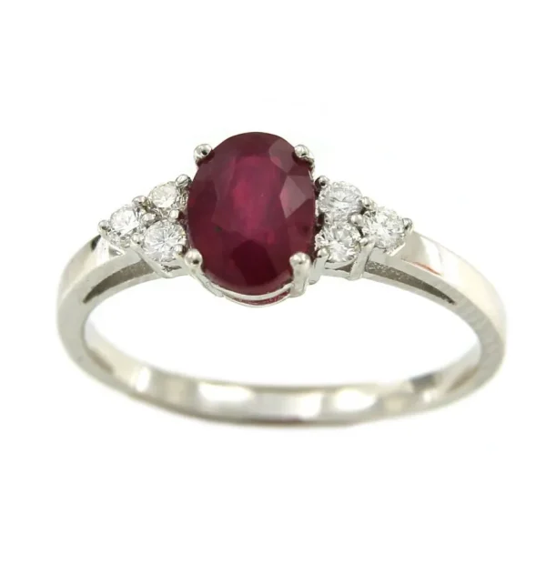 Roman Joyero Anillos<Alianza de oro blanco ALIF con brillantes y rubí, zafiro o esmeralda