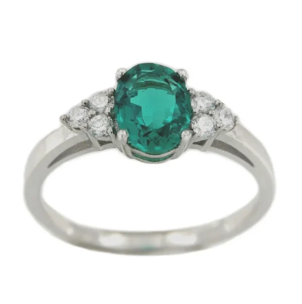 Roman Joyero Anillos<Alianza de oro blanco ALIF con brillantes y rubí, zafiro o esmeralda