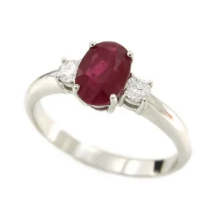 Roman Joyero Anillos<Alianza de oro blanco ASLI con rubí y diamantes