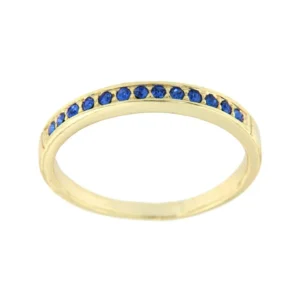 Roman Joyero Anillos<Alianza de plata con cuarzo azul