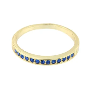 Roman Joyero Anillos<Alianza de plata con cuarzo azul