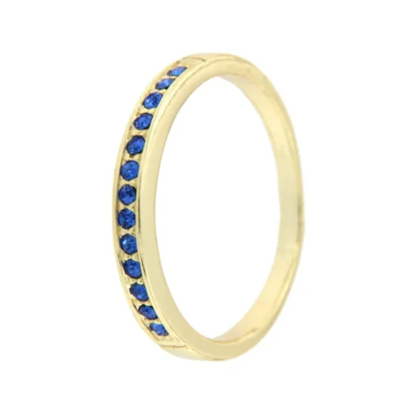 Roman Joyero Anillos<Alianza de plata con cuarzo azul