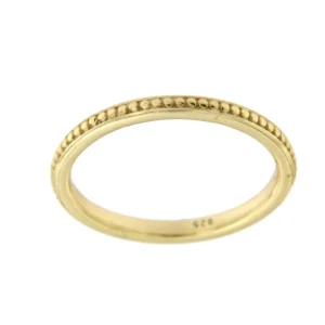 Roman Joyero Anillos<Alianza de plata ley chapada con diseño central en gallones