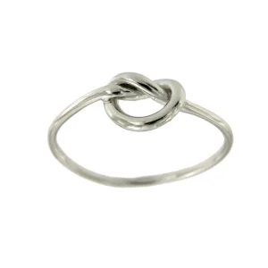 Roman Joyero Anillos<Alianza plata con baño de rodio y nudo de barco liso