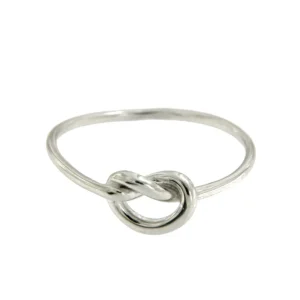 Roman Joyero Anillos<Alianza plata con baño de rodio y nudo de barco liso