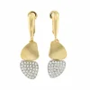 Roman Joyero Pendientes<ALKAN pendientes oro blanco y amarillo 18 ktes con circonitas