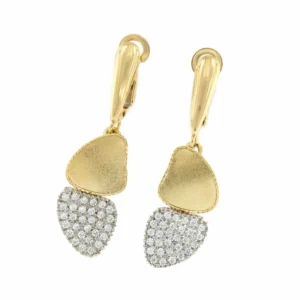 Roman Joyero Pendientes<ALKAN pendientes oro blanco y amarillo 18 ktes con circonitas