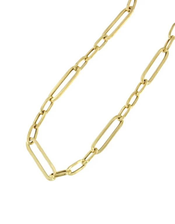 Roman Joyero Cadenas Y Gargantillas<ALQUERO gargantilla plata 1ª ley bañada oro eslabones lisos alargados