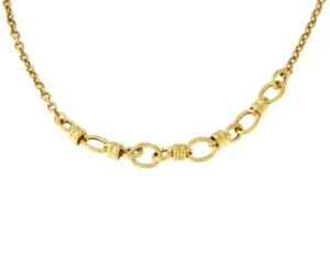 Roman Joyero Cadenas Y Gargantillas<AMALFI gargantilla plata 1ª ley bañada oro eslabones aretes