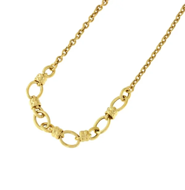 Roman Joyero Cadenas Y Gargantillas<AMALFI gargantilla plata 1ª ley bañada oro eslabones aretes