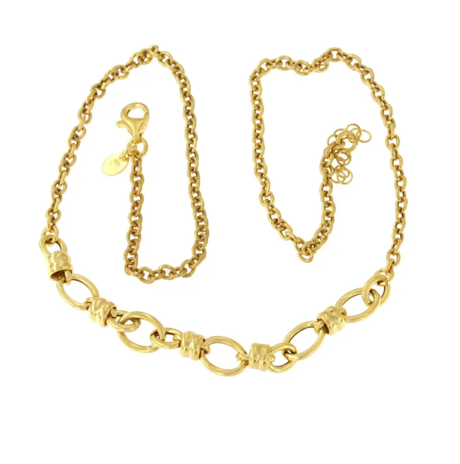 amalfi_gargantilla_plata__4.webp Roman Joyero Cadenas Y Gargantillas<AMALFI gargantilla plata 1ª ley bañada oro eslabones aretes